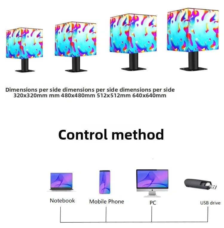 P2.5-P4 Indoor 3D Cube LED Display – 4/5-Sided HD Video Walls
