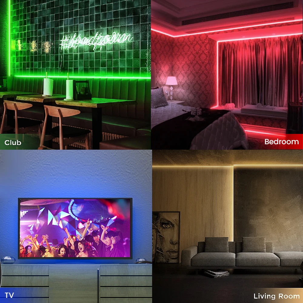 DC 12V 24V RGB COB LED Strip 10mm PCB 576LEDs/m High Density Flexible LED Tape for DIY Living Room Bedroom Decor Lighting