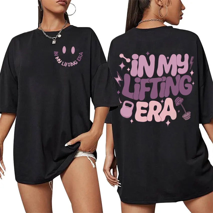 Funny Muscle Mommy Weightlifting T Shirt Gym Men Women Fashion Harajuku Retro T-shirts Summer 100% Cotton Oversized T-shirt Tops