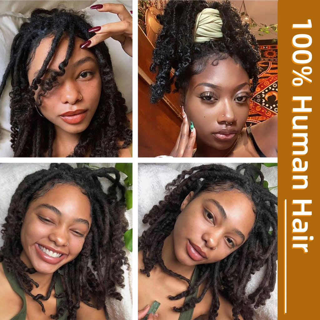 20 Strs/Pack 6-30inch 27# 0.6cm Thickness 20strands Per Pack Boho Dreadlocks Curly End Lisa Locs Extensions for Goddess