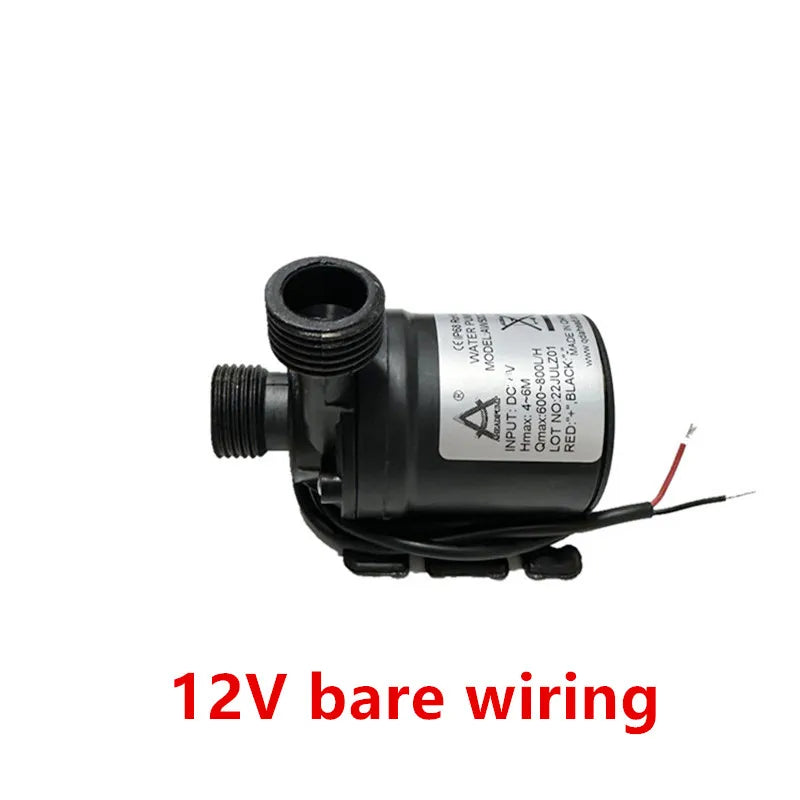 12v Super Quiet Brushless Pump 24V 800L/H Brass Joint Underwater Fish Tank Circulating Pump Waterproof Solar Submersible Pump