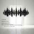 Luxury Living Room Black Chandelier Designer Tears From Moon Chandelier For Ceiling Restaurant Large Dining Table Hanging Lamp