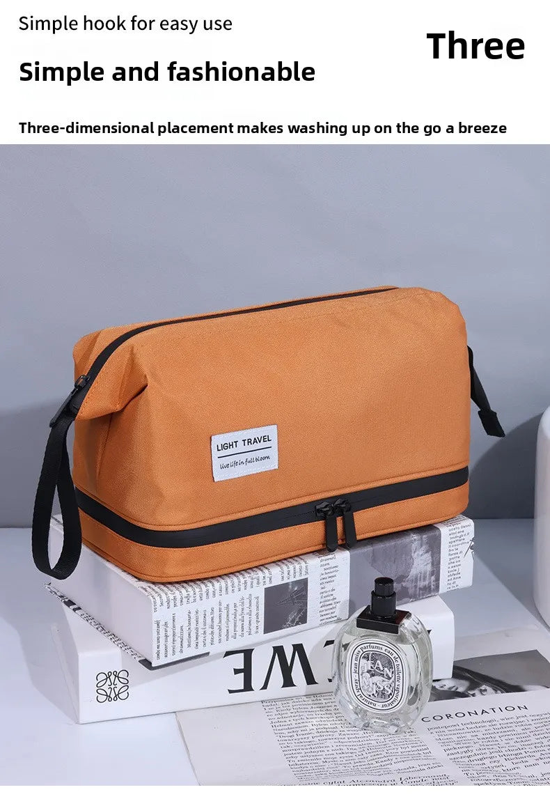 Dry and Wet Separation Men's Toiletry Bag Business Trip Portable Cosmetics Storage Bag High Value Cosmetic Bag