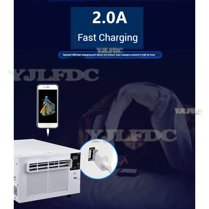 Car 110-220V Portable Air Conditioner Energy Saving 280W Mini Mobile AC with Remote Control for Home Dorm Office Camping Caravan