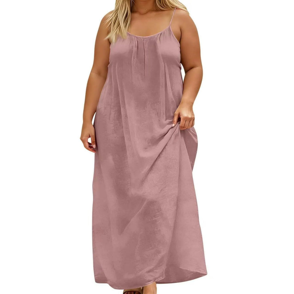 Sexy Suspender Long Dress For Women Plus Size Backless Strappy Maxi Dresses Summer Holiday Beach Party Sundress Robe Vestidos