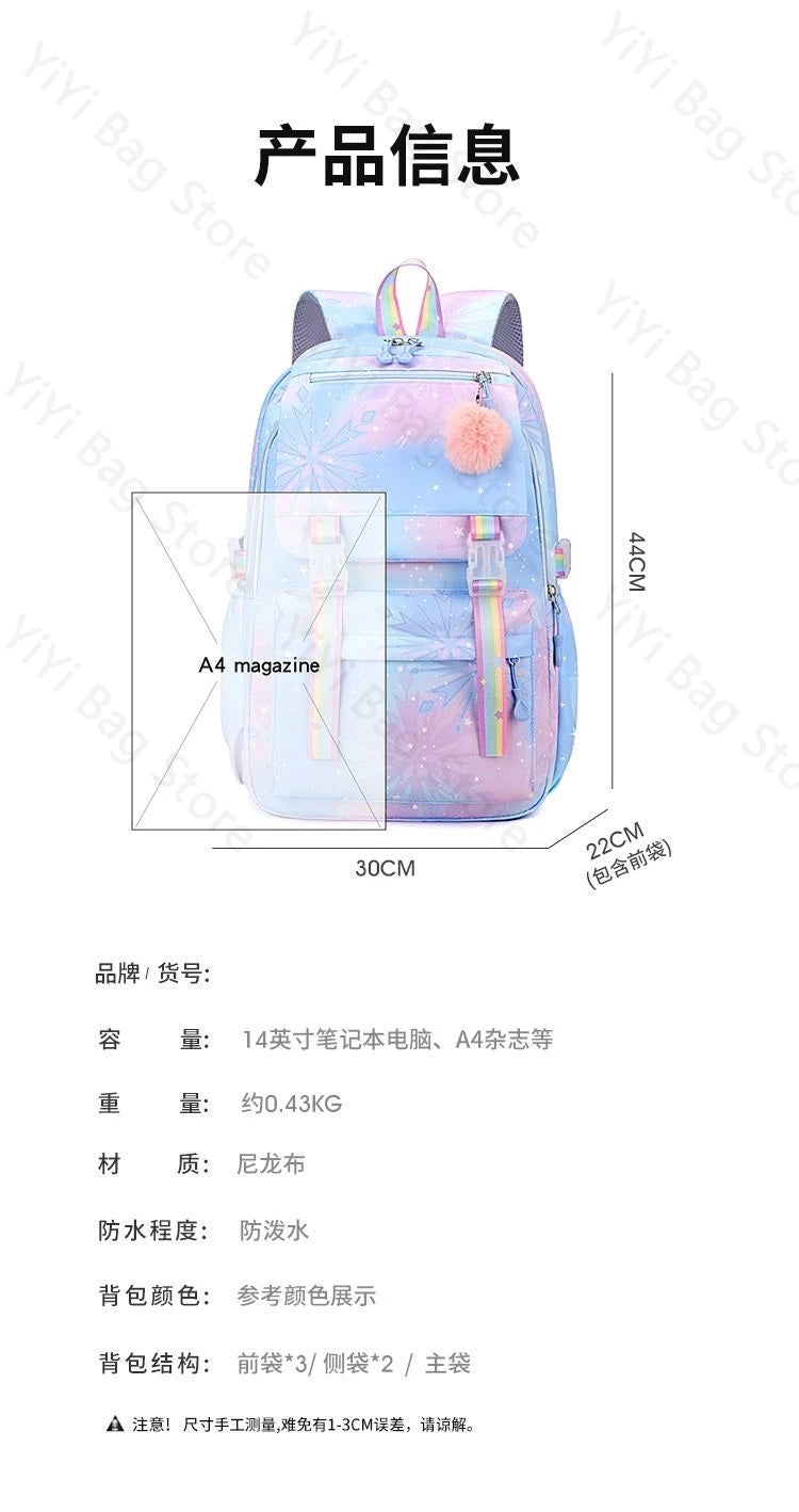 Aphmau Backpack Cartoon Fashion Lightweight Student School Bag Boys Girls Durable Nylon Large Capacity Travel Backpacks Gift