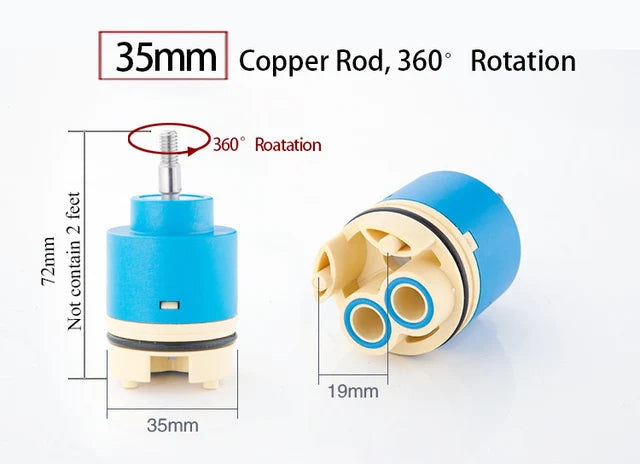 25mm/35mm/40mm Moen Replacement Ceramic Spool Water Mixer Tap Faucet Cartridge Kitchen Bathroom Faucet Replace Part