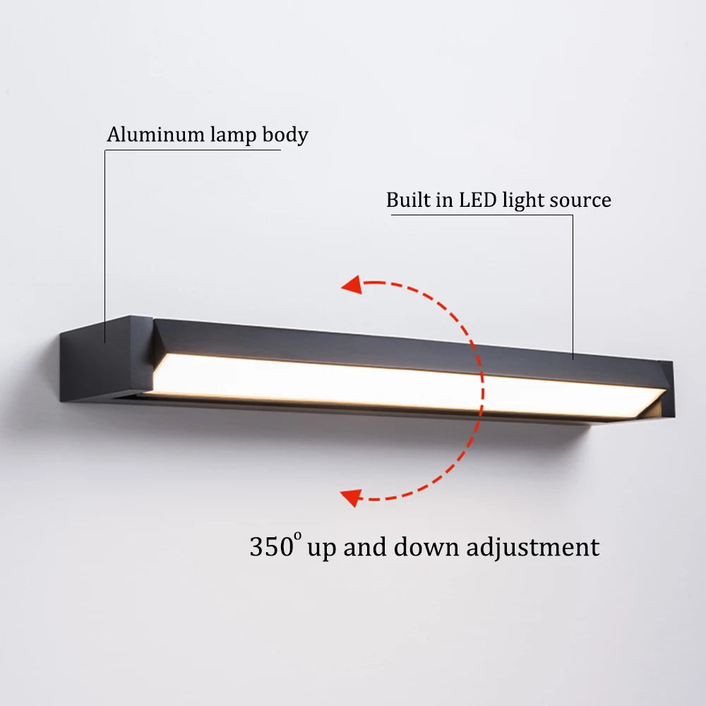 Adjustable Angle LED Lights Outdoor Waterproof Wall Lamp Garden Wiring Model Wall Lamp Simple Aluminum Wall Lights Fixture