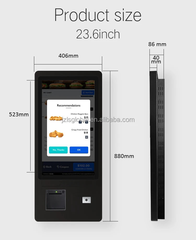 23.6 27 32 Inch Self Order Kiosk Touch Screen  Kiosks Self Service Payment Kiosks Self Payment Kiosk Nfc Payment Terminal