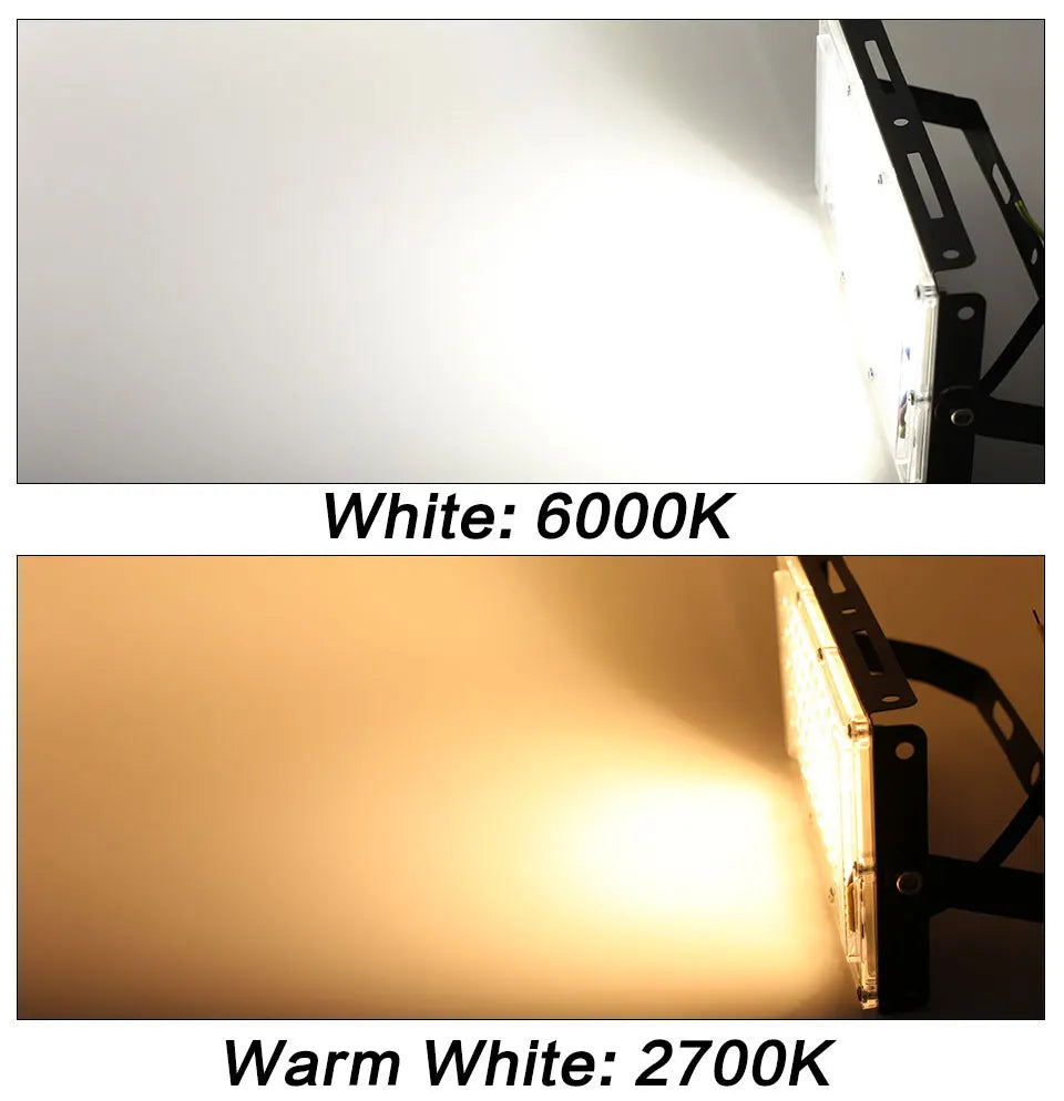 LED Flood Light AC 220V 240V 50W IP65 Waterproof Outdoor Garden Projector Lighting Reflector Spotlight LED Floodlight Wall Lamp