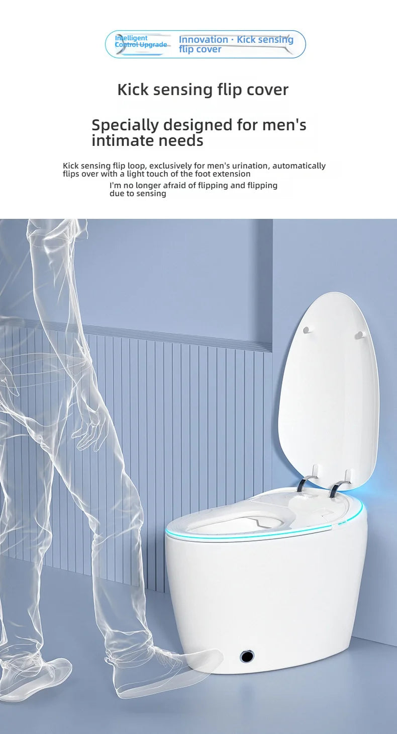 Luxury Automatic Smart Toilet, Ceramic Floor-to-ceiling Smart Toilet With Remote Control Function