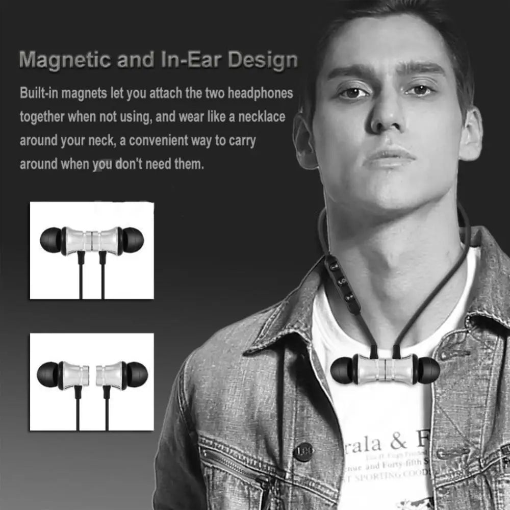 Bluetooth 4.2 Stereo Sound Waterproof Headphone With HD Mic Sweatproof Outdoor Exercise Daily Travel Handsfree Earphones Tools