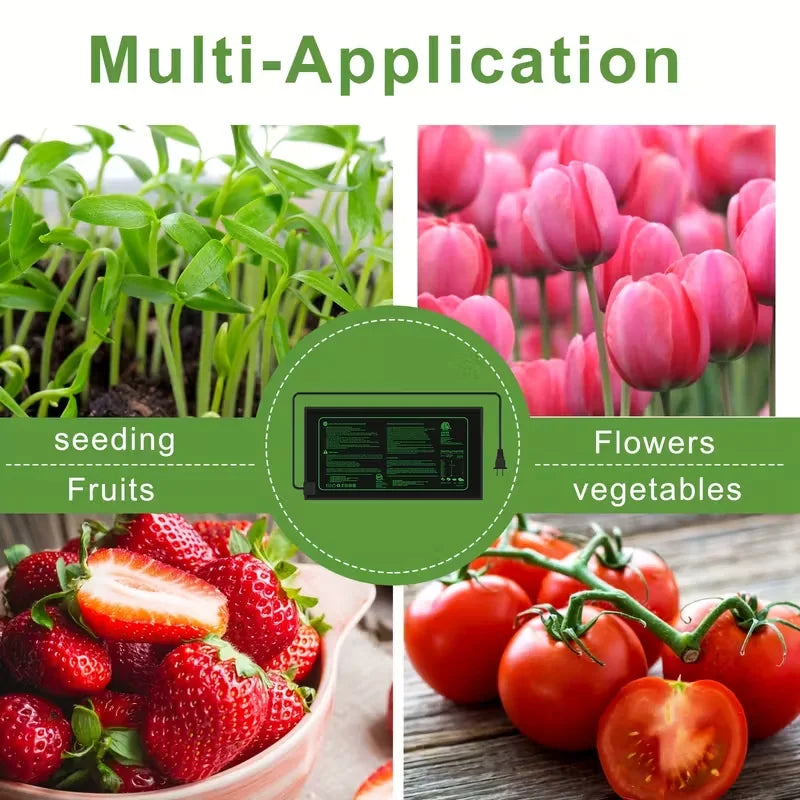 Waterproof Durable Germination Station Heat Mat, Warm Hydroponic Heating Pad for Indoor Home Gardening Seed Starter (10'x 20') US Plug for Seeds and Seedlings