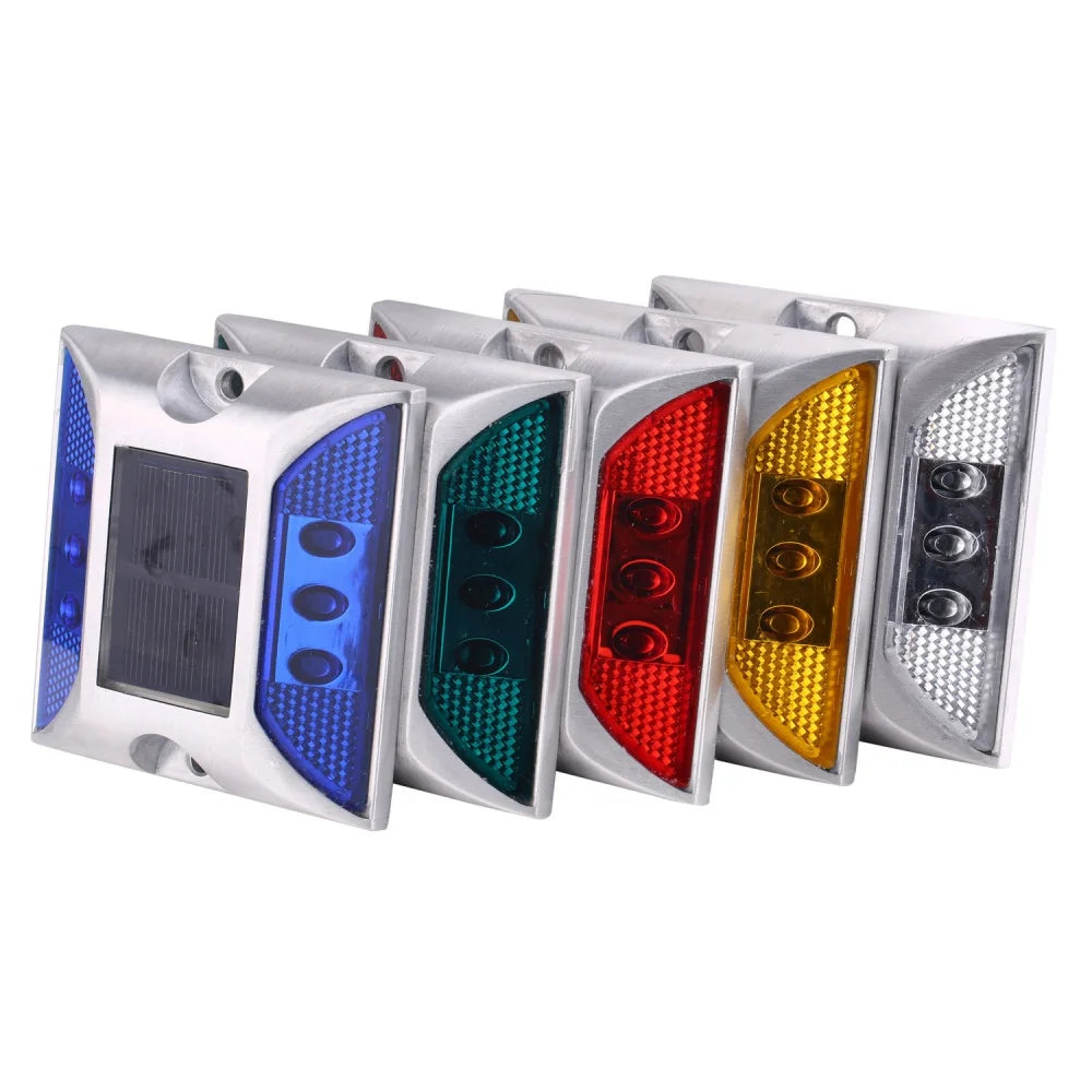 Popular Square High Brightness Ip68 Flashing or Flicker Traffic Marker Light Reflective Aluminum Led Cat Eye Solar Road Stud New