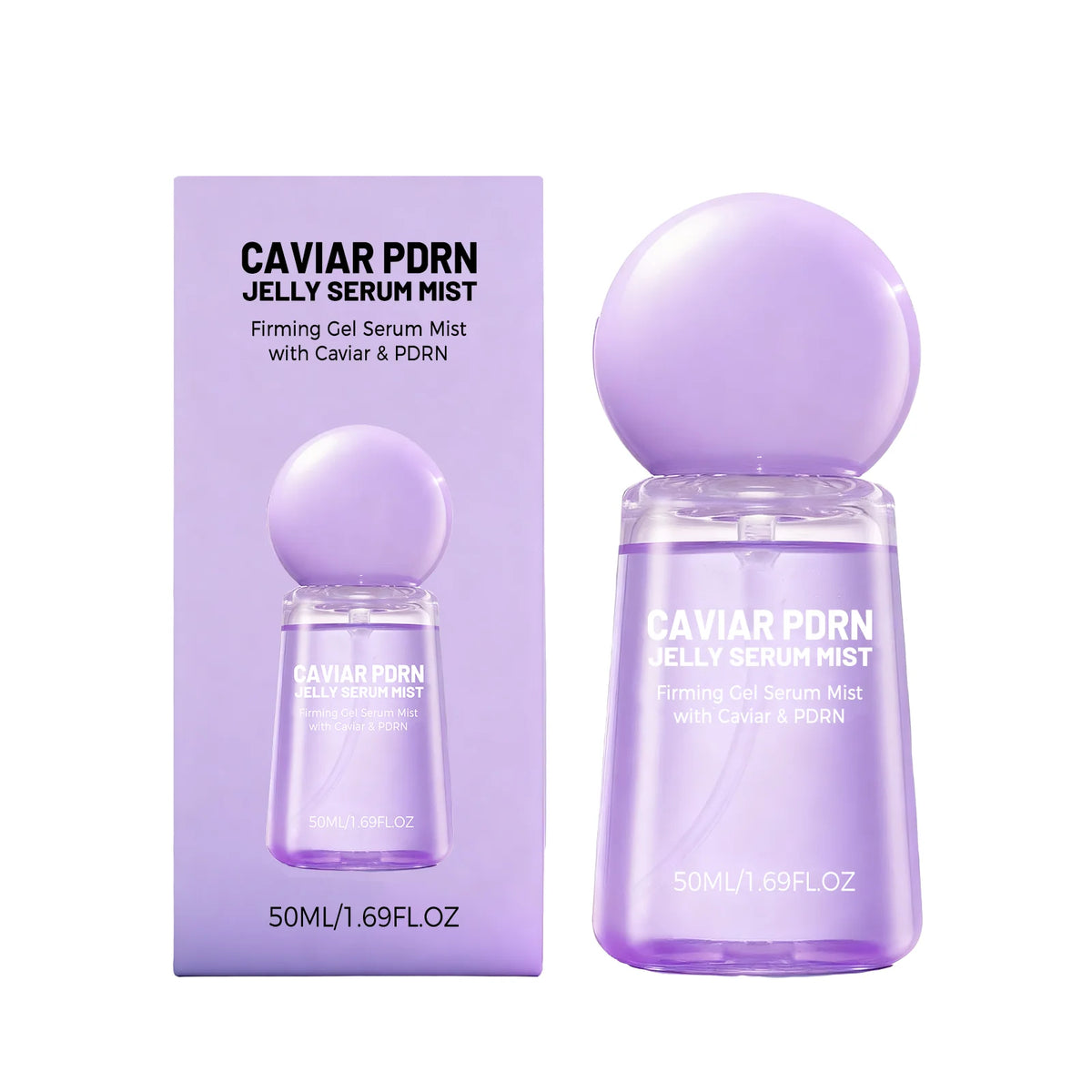 Caviar PDRN Jelly Serum Mist Smooth Dry Lines Nourish Hydrating Skin Brighten Skin Tone Tighten Facial Pores Jelly Essence Spray
