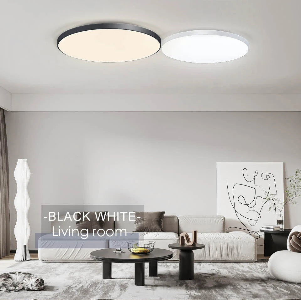 MARPOU Smart Ceiling Lamp LED Lamp for Bedroom Large Ceiling Lamps LED Lights with Remote Control Dimmable LED Lights for Room
