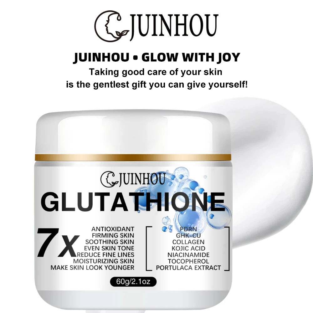 JUINHOU Glutathione Face Cream Hydrating Moisturizing Facial Lotion For Dull Uneven Rough Tired Skin Anti‑oxidant Daily Care
