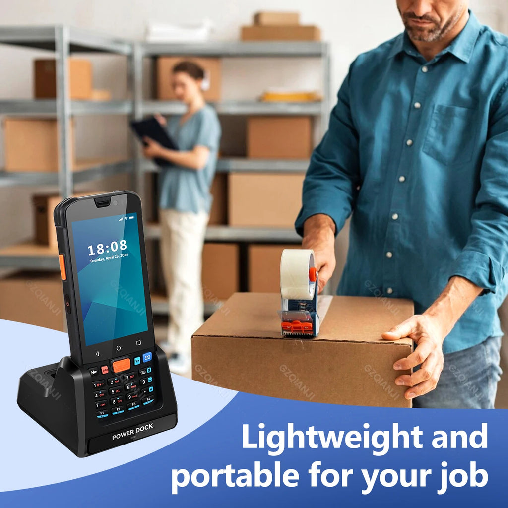 4G Android 11/14 PDA Handheld Terminal Data Collector with 1D Barcode 2D QR Scanner NFC WiFi Bluetooth 3G+32G/4G+64G RAM+ROM