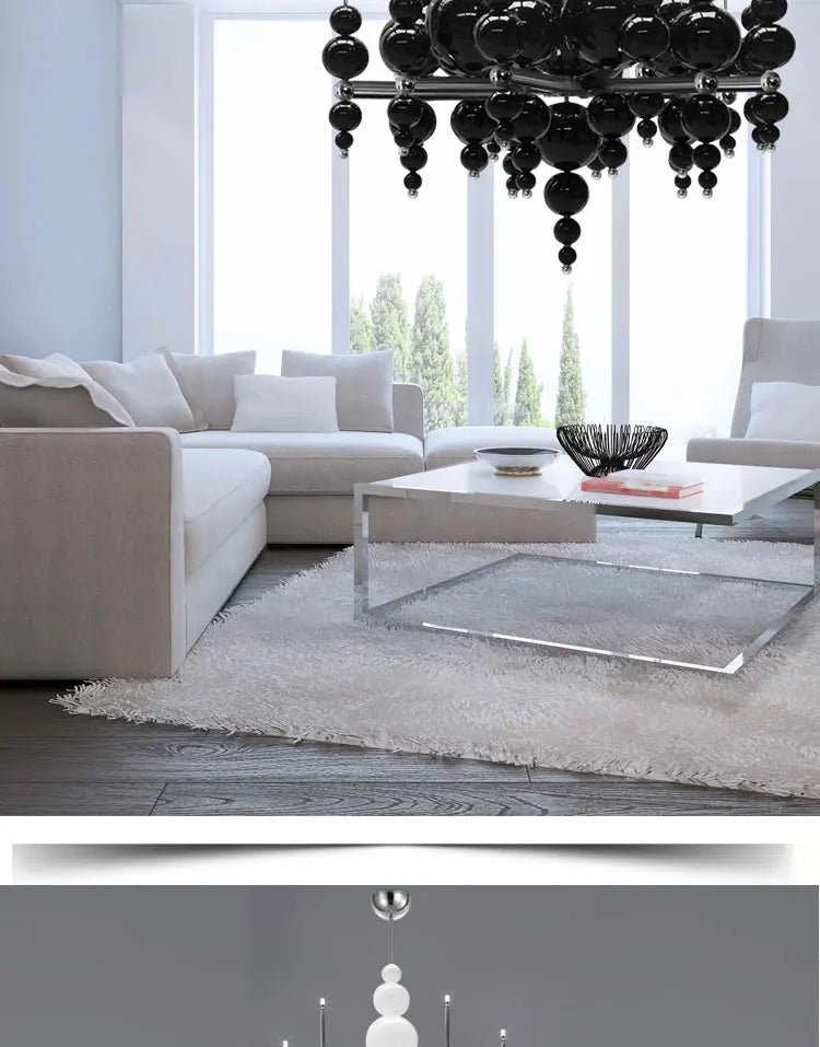 Luxury Living Room Black Chandelier Designer Tears From Moon Chandelier For Ceiling Restaurant Large Dining Table Hanging Lamp