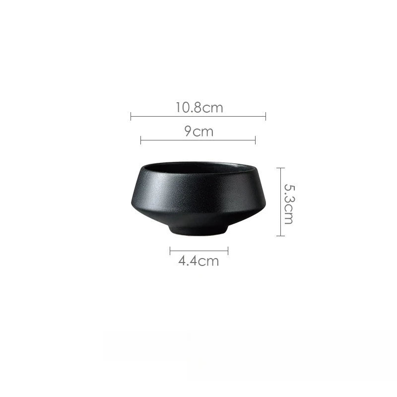 Matte Ceramic Tableware Bowl Plate Cup Set Nordic Retro Stoneware Dinner Bowl Salad Noodle Rice Bowl Dish For Home Restaurant