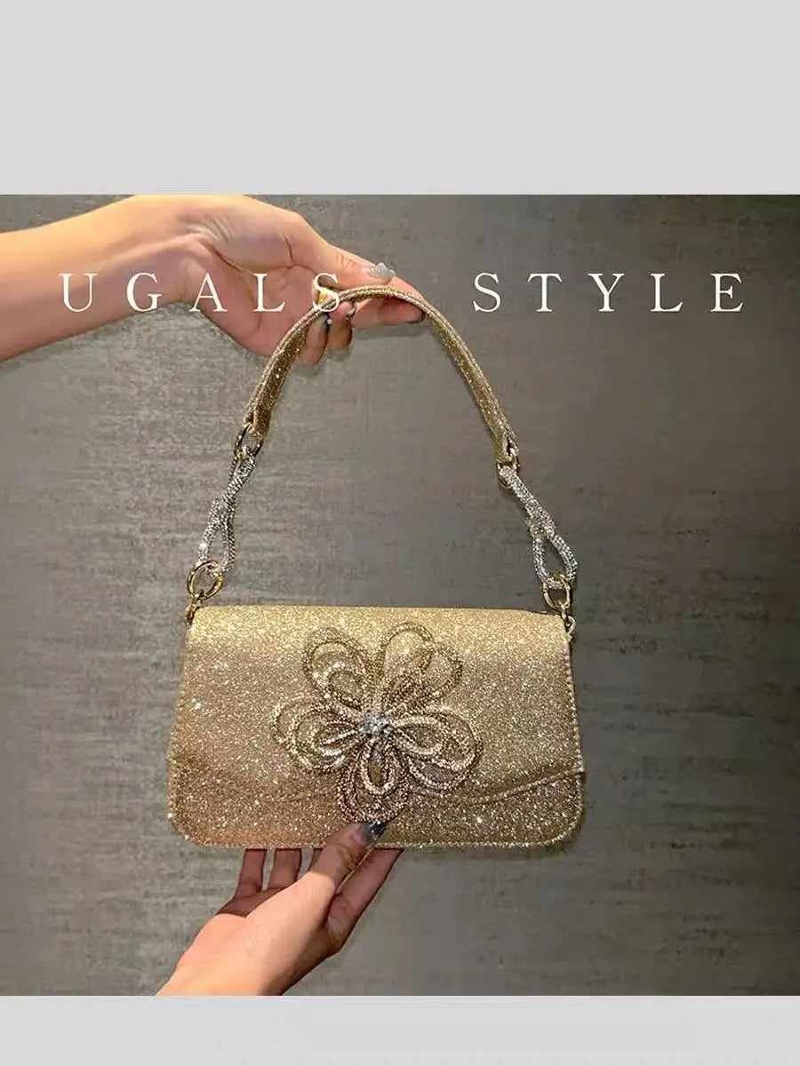 Bling Shiny Clutch Purse For Wedding Party Women Handbag Luxury Glitter Rhinestones Diamond Evening Bag Female Crossbody Bag