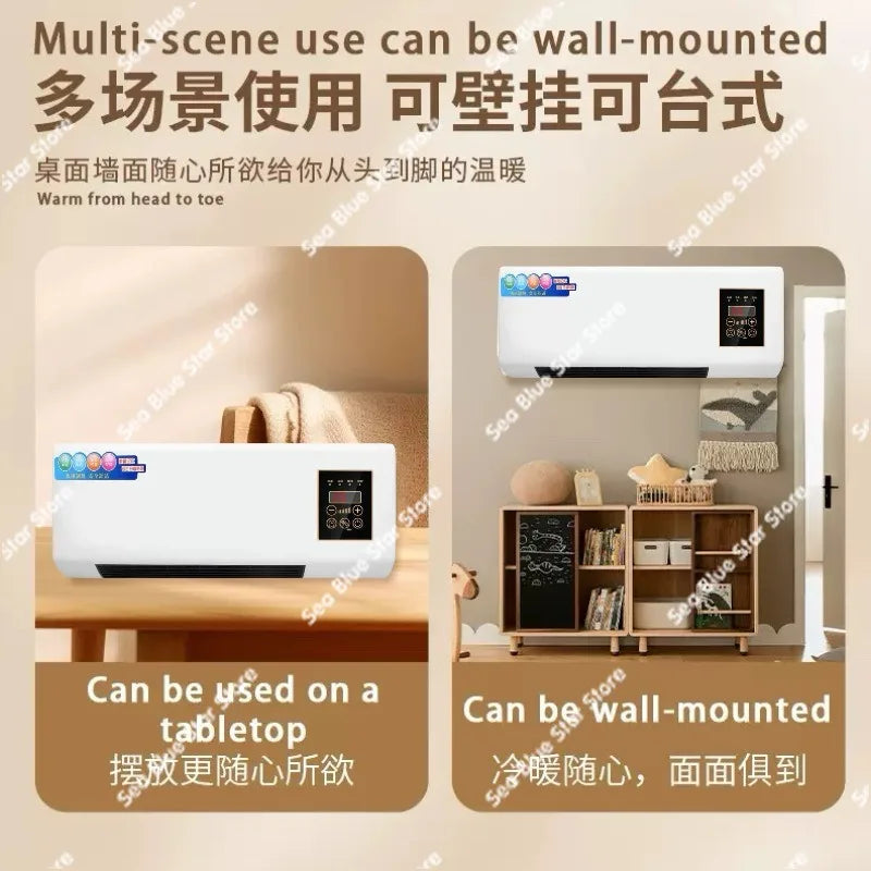 Heater 110V220V, European, Australian and American standards Warm air Wall-mounted electric heater Household bathroom Bedroom