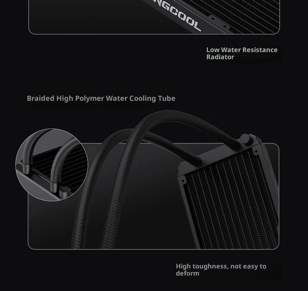 Fmouse Lovingcool Aio Cpu Water Cooler 240mm 360mm Argb Prism Digital Display Temperature Control Aura Sync For Pc Gaming Case