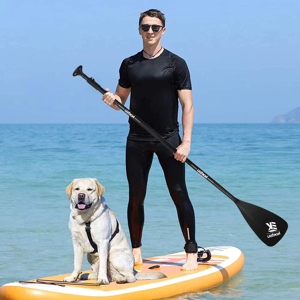 Aluminum Alloy Double-Headed Kayak Paddle Adjustable Length Stand Up Paddleboard Paddles SUP Surfpaddle for Canoe Kayaking Boat