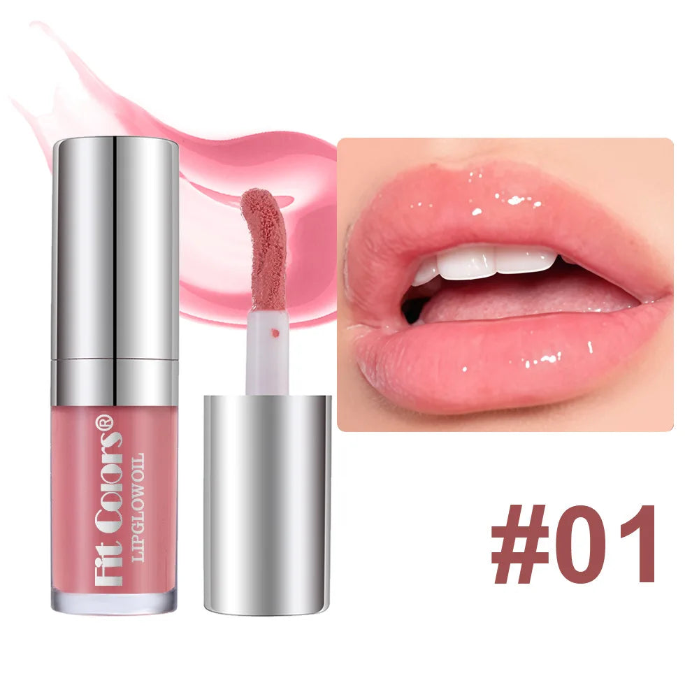 Moisturizing Mirror Effect Lip Gloss Lip Glaze 6 Colors Refreshing Non-Greasy Glossy Long-Lasting Liquid Lipstick Makeup