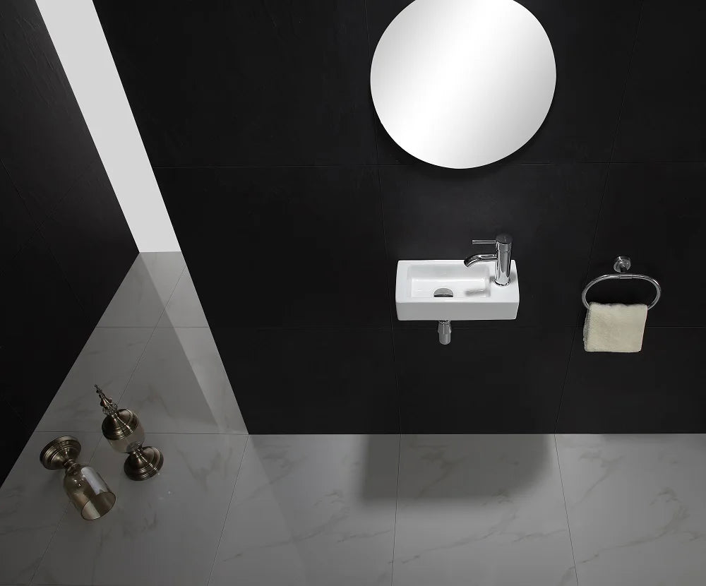Mini Wall Hanging Wash Basin Balcony Ultra Narrow Bathroom Sinks Ceramic Platform Basins Home Bedroom Wall-mounted Washbasins