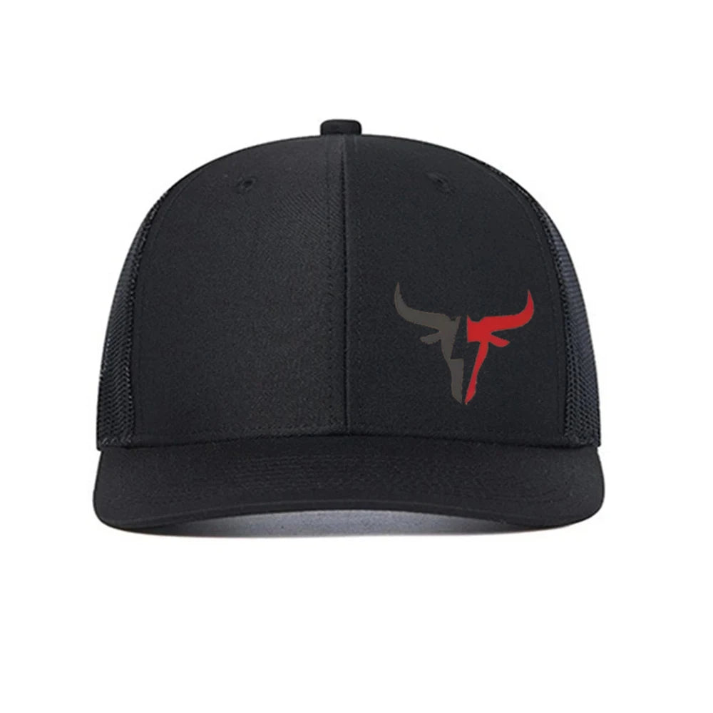 Breathable Adjustable Bull Head Print Baseball Cap - Lightweight Sun Hat for Outdoor Sports, Mesh Design，Perfect for Casual Wear