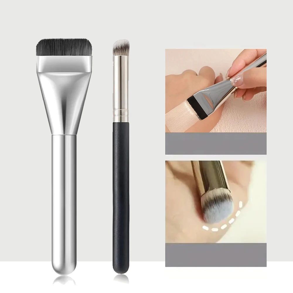 Ultra Thin Foundation Brush Lightweight and Thin Face Contour Brush Flat Contour Brush Blending Foundation Cream Makeup Brushes