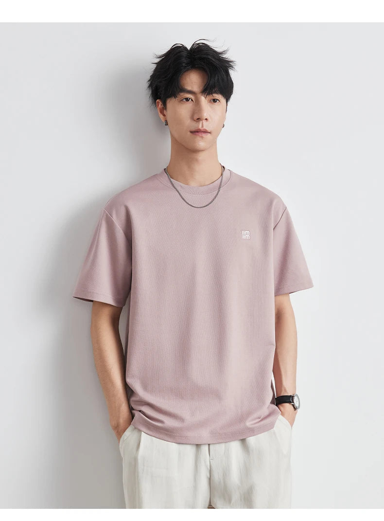2025 Summer New Men Loose Short-sleeved Casual Breathable Quick-drying Ice Silk T-shirt Solid Color Half-sleeved Top M-3XL