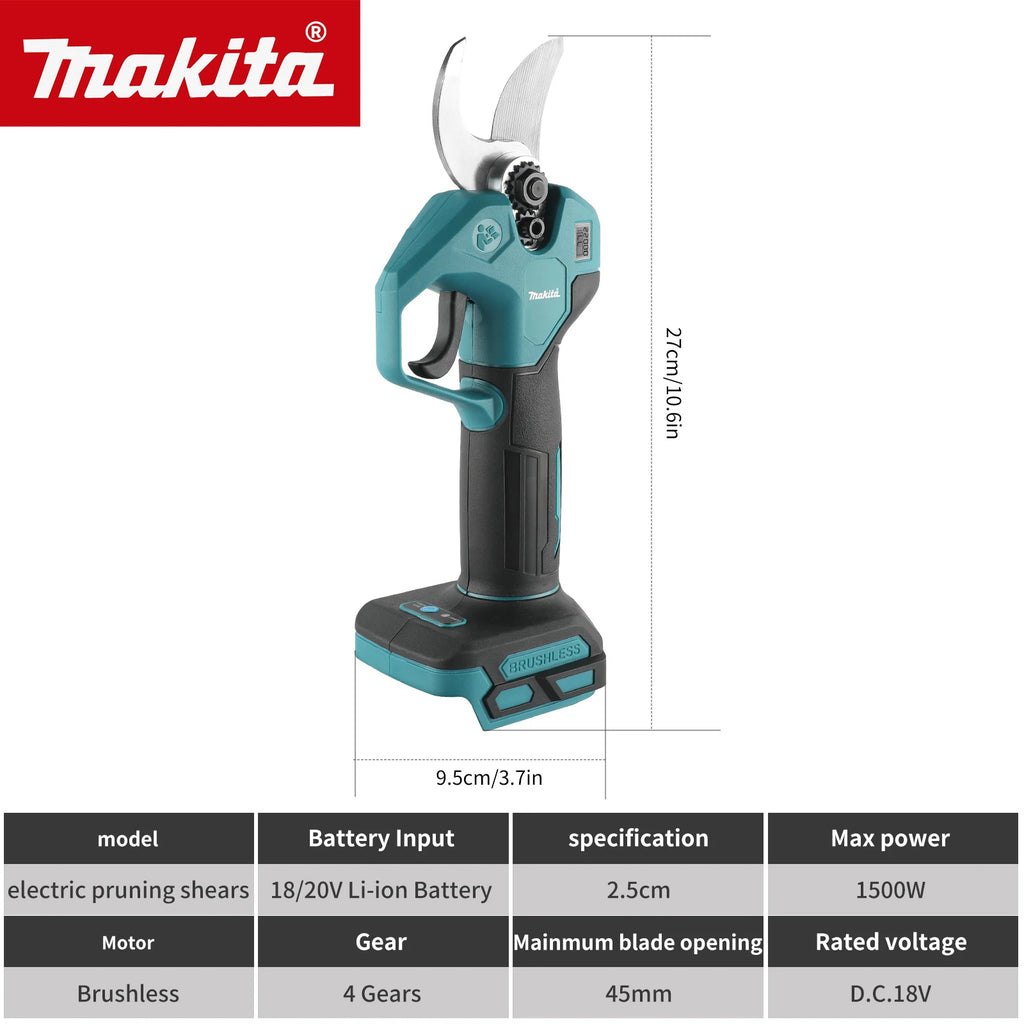 NEW 2026 Makita Tree Trimming Shears, 18V Brushless Cordless, Efficient Electric Tool for Household and Orchard Use