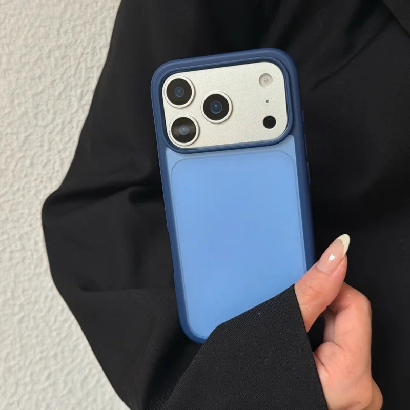 Original Translucent Glossy Matte Texture Case For iPhone 17 16 15 14 13 Pro Max Business Simple Armor Shockproof Hybrid Cover