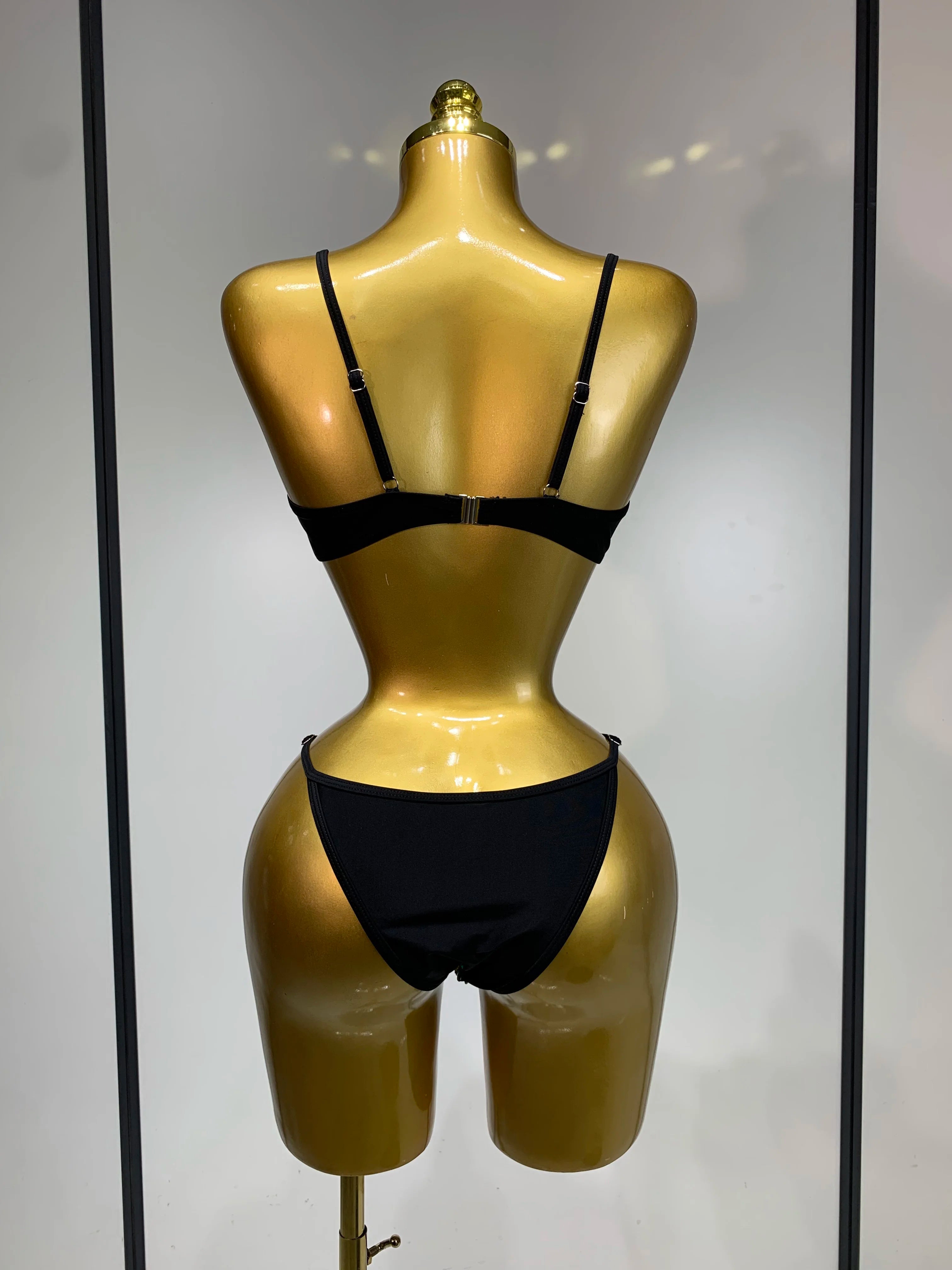 Newest Crystal Bikini Swimwear Fashion Bar Bikini Blingbling Swimwear Bikini Popular Bathingsuit Bikini Nightclub Stage Outfit