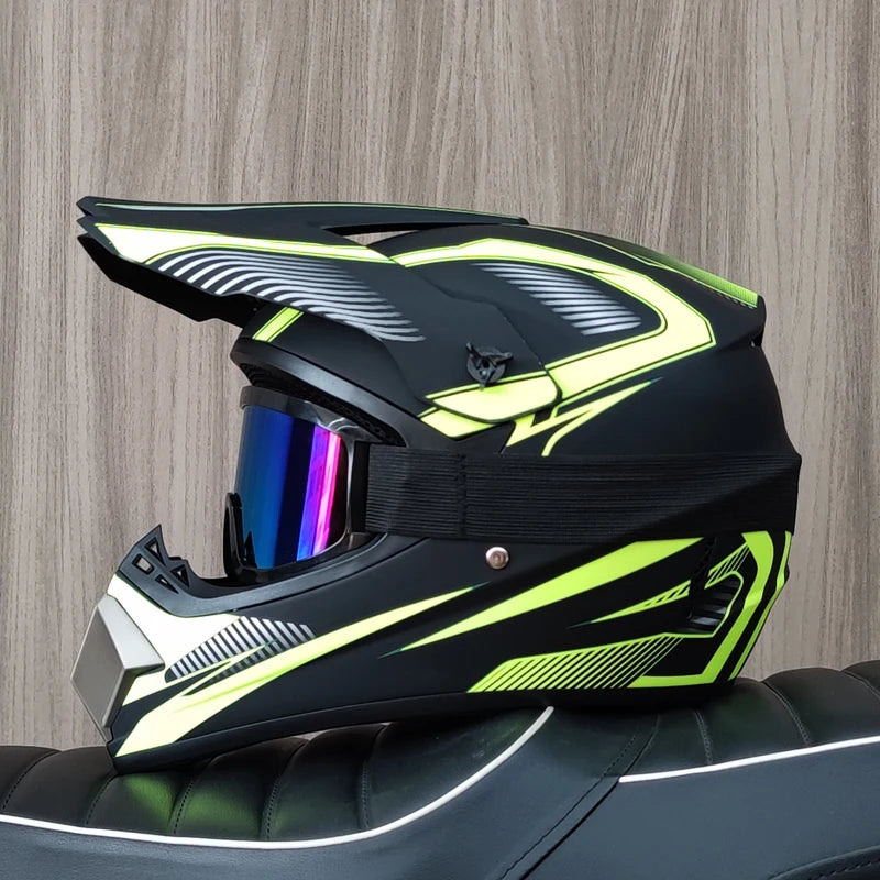 Off Road Motorcycle Helmet DOT Certified Motocross Dirt Bike Helmet ATV MX Downhill Racing Full Face Helmet Casco Moto Capacete