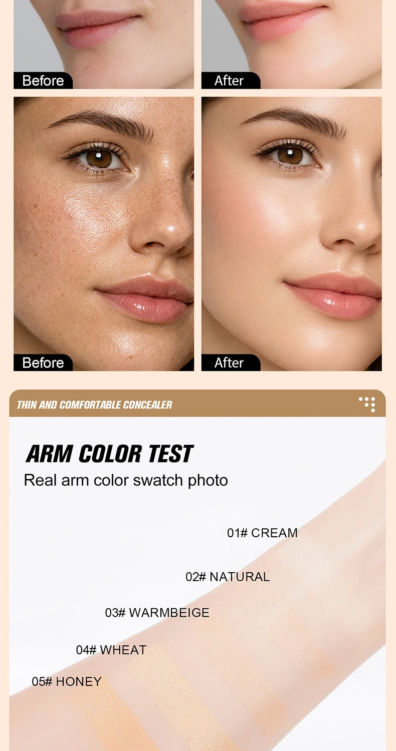 Double-Headed Foundation Make-Up Stick, Waterproof, Set Makeup, conceal, Moisturize, Control Oil, Brighten, No Makeup Transfer