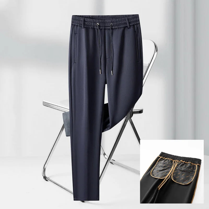 Winter Pants Men Straight Trousers Thicken Warm Oversize 6XL 7XL 8XL 10XL Plus Size Loose Fleece Formal Sweatpants Autumn Plush