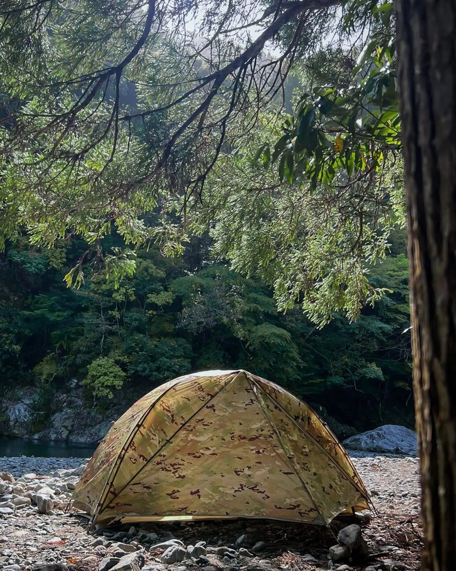 Outdoor Single Camping Tent Ultra light Hiking Tent, Double-layer Marching Camouflage Rainproof Tent trekking Shelter Tent
