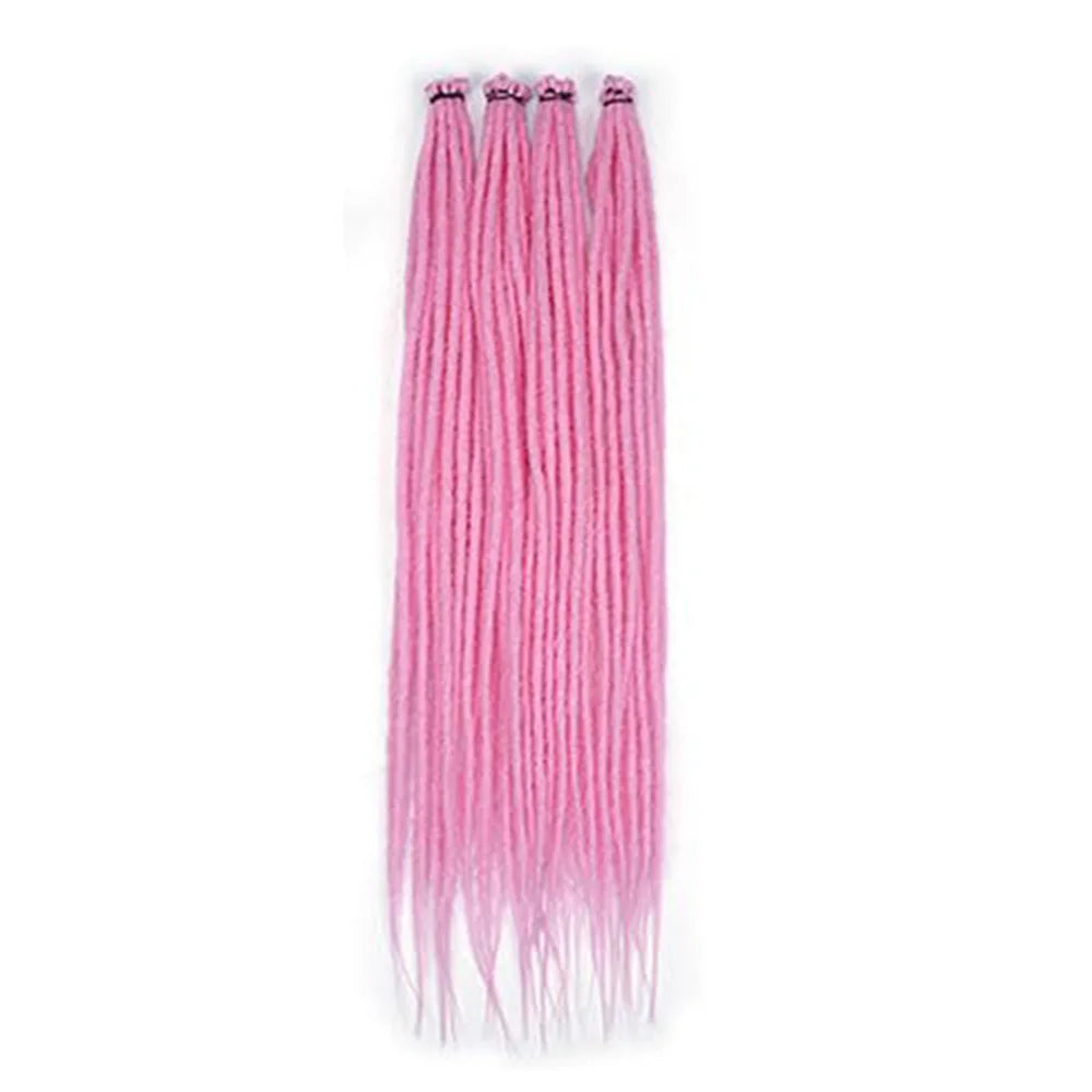 Dreadlock Extensions, 22" Brown to Blonde Synthetic Crochet Dreads Extensions 100% Handmade Single Ended Dreads Thin 0.6cm Width