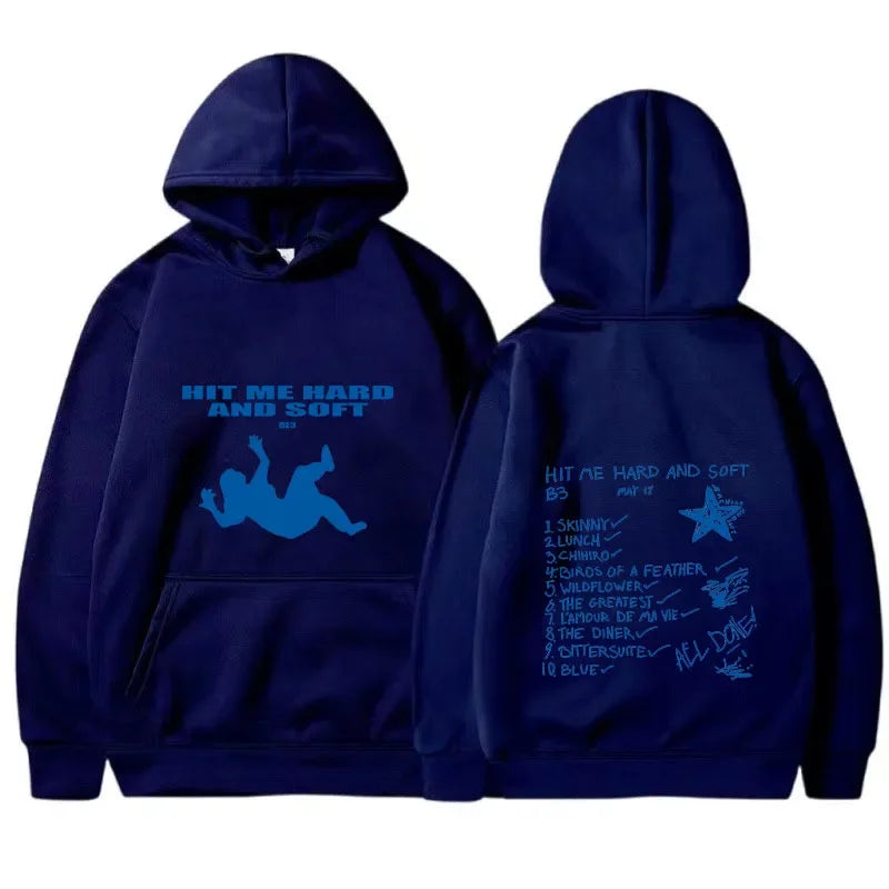 New Spring Autunm Men's Hoodies Billie Hit Me Hard and Soft Printed Women Sweatshirt O-neck European Size Casual Pullover Hoody