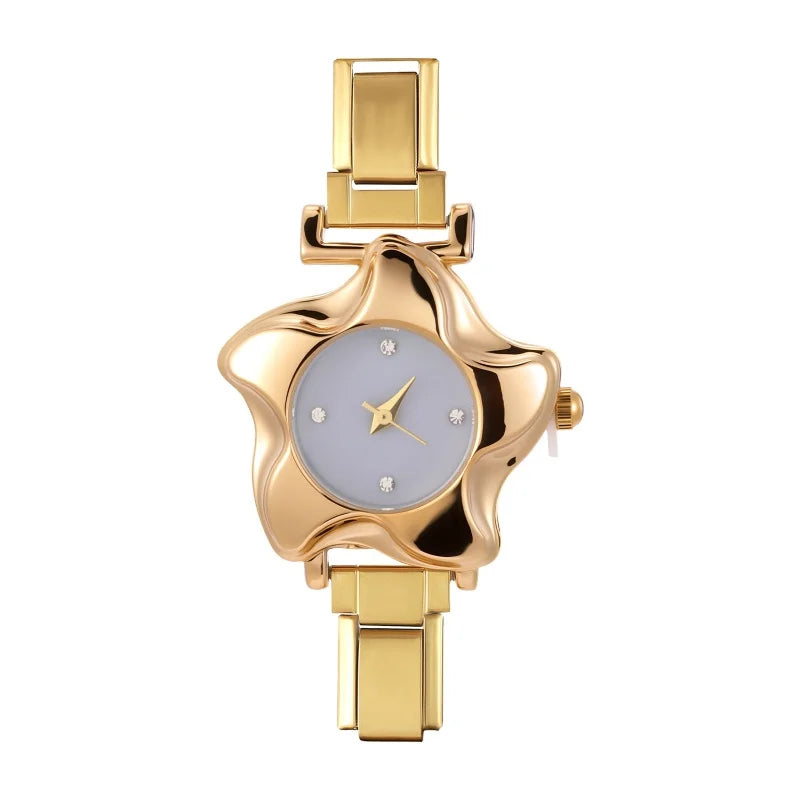Irregular alloy case Arabic numeral classic dial Stars-shaped diamond-encrusted fashion Stainless Steel Bracelet ladies watch