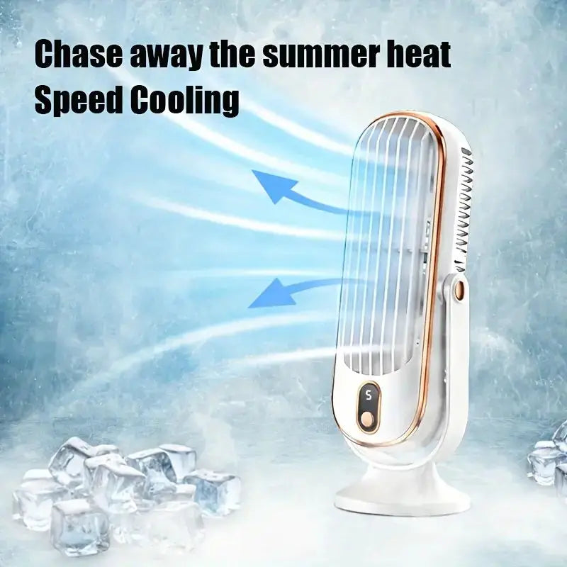 Portable USB Fan | 5 Speeds, 720° Swivel, Quiet Cool Breeze, Air Circulation, Indoor/Outdoor Use, Ideal For Home, Office, Travel - Beauty