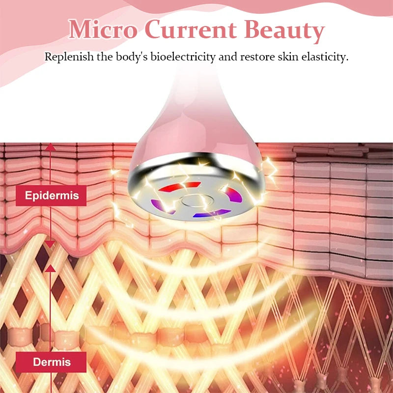 Electric Facial Massage Device Magnetic Color Light Import Instrument Skin Rejuvenation Face Eyes Lifting Tighten Beauty Device