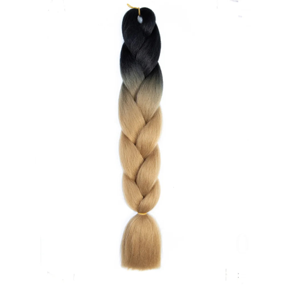 24 Inches DIY Jumbo Braiding Hair Synthetic Hair Extensions Afro Ombre Crochet Braid Hair Wholesale For Women