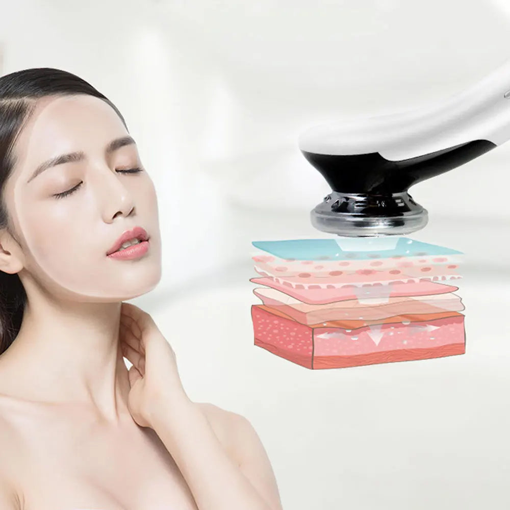 Facial Massager Microcurrent Face Lifting Deep Cleaning Wrinkle Removal Cool Compress Skin Tighten Skincare Beauty Device