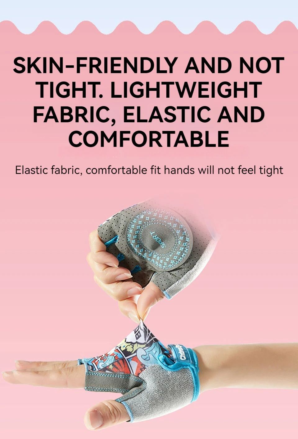 KoKossi Children's Sports Riding Gloves Half Finger Breathable Sweat Absorbing Anti Slip Boy Girl Training Exercise Protection