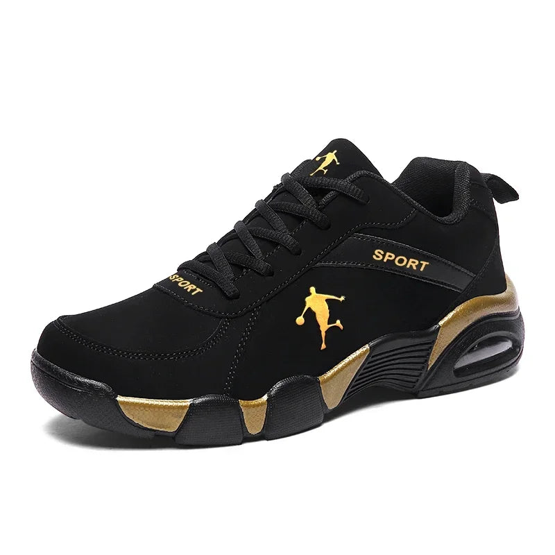 Outdoor Men's Running Sneakers Comfortable Leather+Mesh Walking Shoes Male Jogging TrainersTenis Masculino Zapatillas Hombre