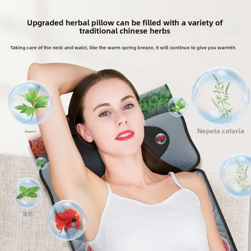 Crossborder Electric Massage Mattress Smart Home Use Full Body Heated Neck Back Waist US Massager Neck Massage Pillow Massager